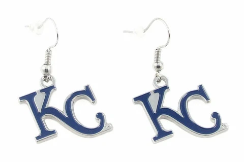 MLB Officially Licensed Kansas City Royals Logo Dangle Earrings Cover