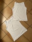 Zwei weiße Sportträger Shirts von KTec, Gr. XXL