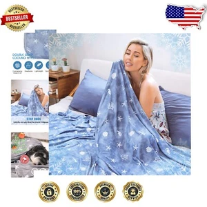 Lightweight Summer Cooling Blanket with Japanese Cold Fiber - Tame Night Sweats - Picture 1 of 12