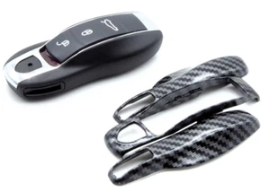 Auto Fernbed. Schlüssel Cover Blenden Hülle für Porsche SmartKey Carbon Schwarz - Bild 1 von 5