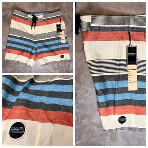 Ezekiel Men’s Size 34 Board Short Swim Surf Trunks Reed Striped Multicolor NEW - Picture 1 of 10