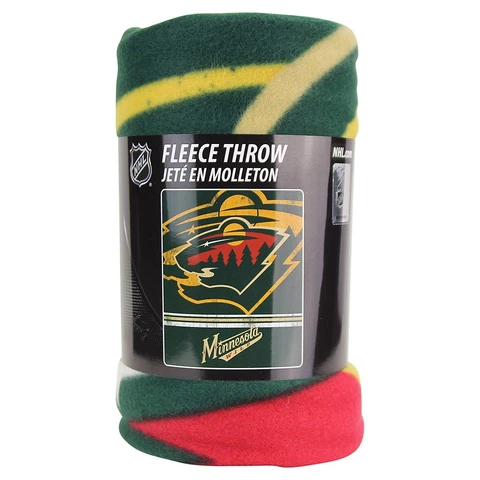 MINNESOTA WILD BLANKET FLEECE THROW FADE AWAY DESIGN SOFT NEW NWT Cover