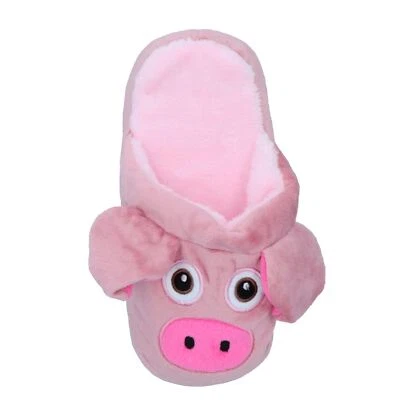 Dog Puppy Gift Shoe Lover Squeaky Plush Doggy's Pig Slipper Play Toy - Image 1 of 4