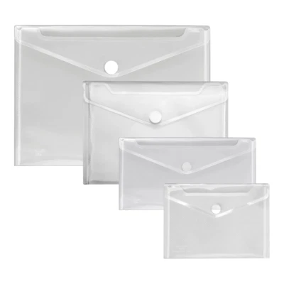 Veloflex Dokumententasche transparent Crystal Mappe Dokumente DIN lang A4 A5 A6