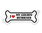 *Dog Bone Magnet* I Love My Golden Retriever  Car Truck Locker