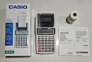 CASIO HR-8TM Printing Calculator 12-Digit Large Display Cost/Sell/Margin Tax  - Picture 1 of 5
