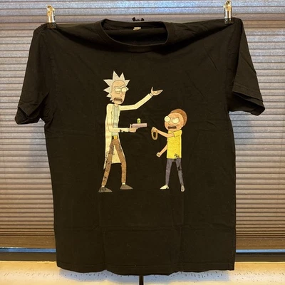 Camiseta Rick & Morty X Run the Jewels toque de queda luz diurna negra grande Foto 1 de 4