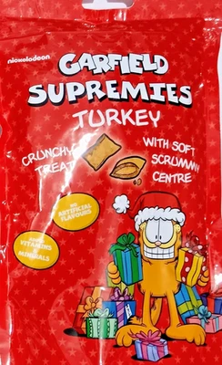 Garfield Christmas Turkey Supremies Festive Crunchy Cat Treats  200g Soft Centre - Image 1 of 4