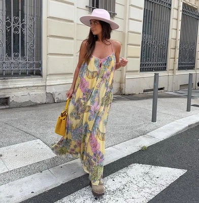 Zara ZW Collection langes Maxikleid mit Blumenmuster Gr. XS REF:3193/123 Blogger - Bild 1 von 4