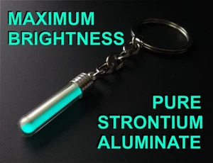 The BRIGHTEST Glow In The Dark Keychain Money Can Buy! Pure Strontium Aluminate! - Picture 1 of 4