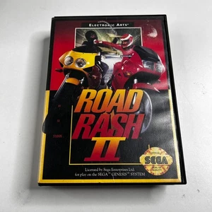 Road Rash II (Sega Genesis, 1992 NTSC-U/C) completo con manual en muy buena condición - Imagen 1 de 6