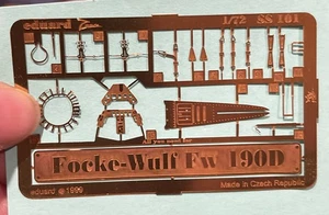 Eduard Zoom Focke-Wulf Fw190D Foto Grabado Solo Modelo Kit 1/72 SS101 - Imagen 1 de 3