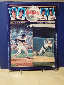 1981 California Angels Scorebook Bobby Grich Brian Downing Unscored Program - Picture 1 of 4