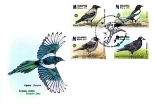 2024. Birds of Belarus. Corvids. First day cover (FDC) - Picture 1 of 2