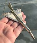 Handmade Vintage Solid Brass Concorde Aircraft Model Can Be Mounted on Stand
