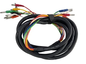 Hosa 8 canales grabación serpiente 12 pies 8 x 1/4" TS a 4 1/4" conectores TRS - Imagen 1 de 4