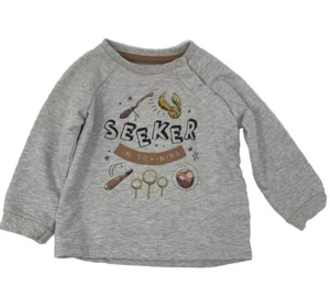 Harry Potter H&M 9 Months Gray Seeker in Training Long Sleeve Sweatshirt - Picture 1 of 6