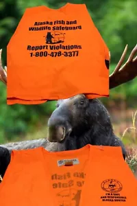 Alaska Fish and Game Blaze Orange Hunting Safety Vest Lightweight - Picture 1 of 6
