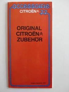 Citroen Zubehor Accessoirie Accessories German Brochure Prospekt September 1977 - Picture 1 of 3