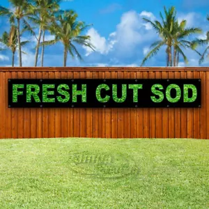 Insegna Bandiera Striscione Vinile Pubblicitario FRESH CUT SOD GRANDI TAGLIE XXL - Foto 1 di 6