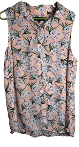 Banana Republic Women's Classic Fit Sleeveless Blouse Button Front XL - Picture 1 of 4