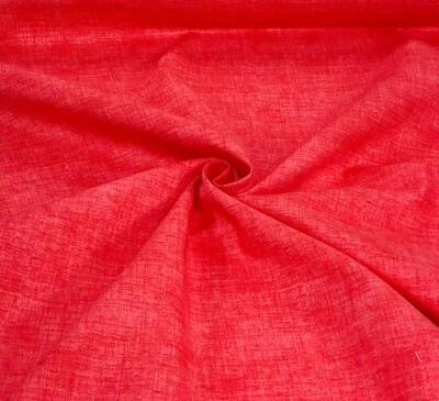 Linen Texture Cotton BLENDER Fabric Textured Plain Patchwork Quilt - Image 1 of 4