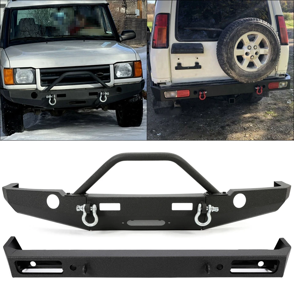 KUAFU For 1999-04 Land Rover Discovery 2 Steel Front/Rear Bumper W/ Winch Plate - Image 1 of 1
