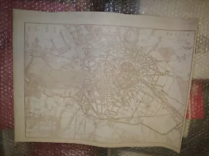 Berlin and environs map Italy DISPATCH ATLAS 1863engraved T.Ettling Framed40more - Picture 1 of 12