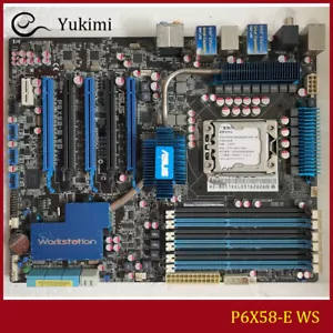 FOR ASUS P6X58-E WS DDR3*6 32GB Intel LGA1366 Motherboard Test OK - Picture 1 of 7