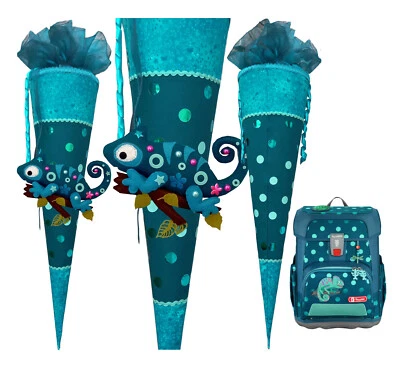 Schultüte passend zum Tropical Chameleon Step by Step,benutzerdefinierte, Name - Bild 1 von 4