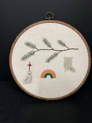 Hand embroidered hoop - Image 1 of 4