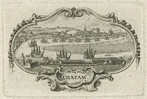 Chatham Kent 1756 - Small Antique Engraving - Picture 1 of 5