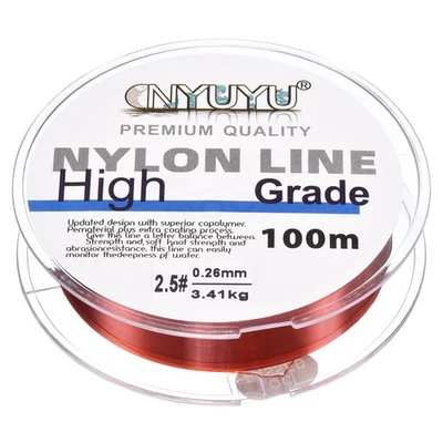 109Iarde/328FT Nylon Filo Filo,8Lb Monofilamento Corda Filo,Vino Rosso - Immagine 1 di 4