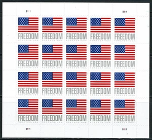 Panel de 20 estampillas Forever Scott #5787 (MNH) Freedom Flag de Estados Unidos 2023 como nuevas - Imagen 1 de 1