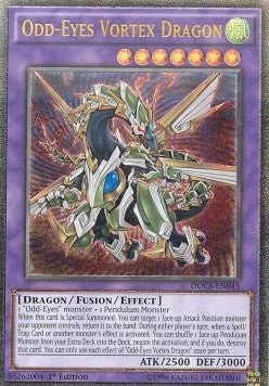 YuGiOh Odd-Eyes Vortex Dragon (V.2) DOCS-EN045 Ultimate Rare Amerikanisch NM 1st - Bild 1 von 2