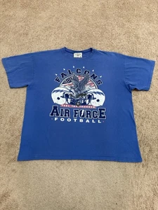 Vintage 2000s Air Force Academy Falcons Football College T-Shirt Size XL - Picture 1 of 4