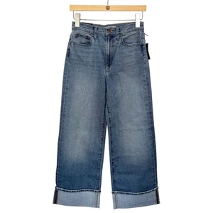 Jeans Joe's Panama con polsini vita alta gamba larga alla caviglia nuovi con etichetta - donna taglia 26 - Foto 1 di 7