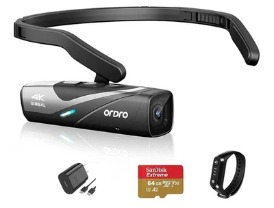 ORDRO EP8 4KHead-Mounted VideoCamera Ultra HD 4K6OFPS Camcorder VlogHands... - Image 1 of 4