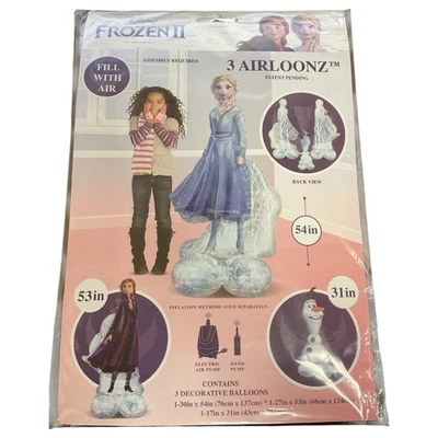 Disney's Frozen AirLoonz Frozen 2 Foil Balloon Set, 3pc Elsa, Anne, Olaf - Image 1 of 2