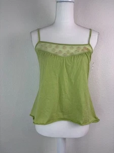 Camiseta sin mangas vintage DKNY para mujer lentejuelas verde medio Y2K años 90 cami stock muerto nueva con etiquetas - Imagen 1 de 6