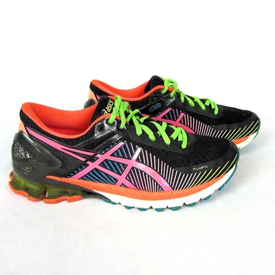 Asics Gel-Kinsei 6 Athletic Lace Up Shoes Womens T692N Black Pink Green Size 8 - Image 1 of 4