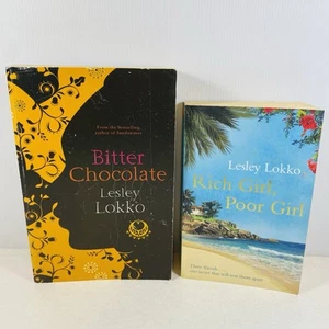 2 Lot Lesley Lokko -Rich Girl Poor Girl & Bitter Chocolate Paperbacks Romance - Picture 1 of 11