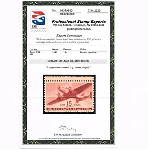 EXCEPTIONAL GENUINE SCOTT #C28 MINT PRISTINE OG NH PSE CERT GRADED XF-SUPERB-95 - Picture 1 of 3