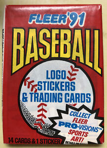 1991 Fleer Baseball Card Wax Pack Ken Hill Cardinals Showing On Top