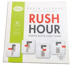 ThinkFun - Rush Hour - Brain Fitness - Sliding Block Logic Game - Complete - EUC - Picture 1 of 4