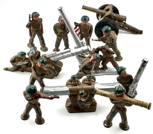 13 Vintage Barclay Manoil Lead WWl WWII Figures Toy Soldiers & Weaponry - Picture 1 of 10