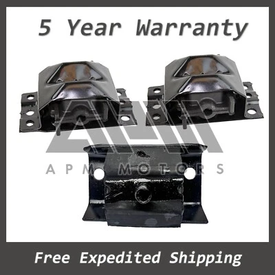 K4207 For 2001-2002 Chevrolet Express 3500 8.1L AUTO Engine & Trans Mount Kit 3X - Image 1 of 4
