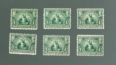 U.S. STAMP SCOTT # 328 SET of 6 UNUSED       P.O. FRESH MNH - Image 1 of 2