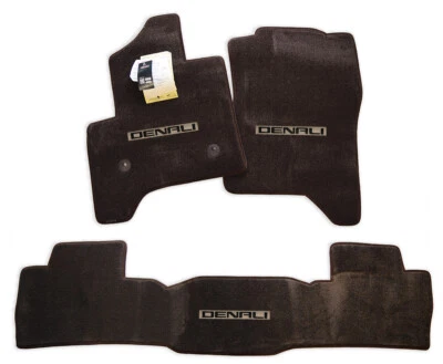 GMC Sierra Denali Floor Mats Crew&Dbl Cab 2500 3500 Premium Cocoa Brown InStock - Image 1 of 3