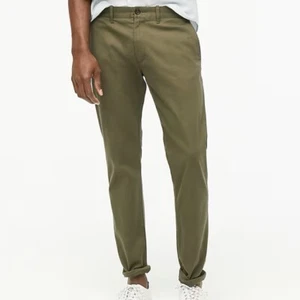 J Crew Factory Slim Fit Flex Chino Pants Catskill Green Olive Twill Mens W37 L31 - Picture 1 of 10